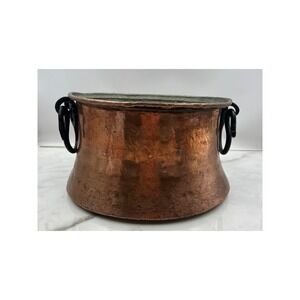 VTG IMAX Old World Copper Collection Hand Made Solid Copper Pot Iron Handles 13"